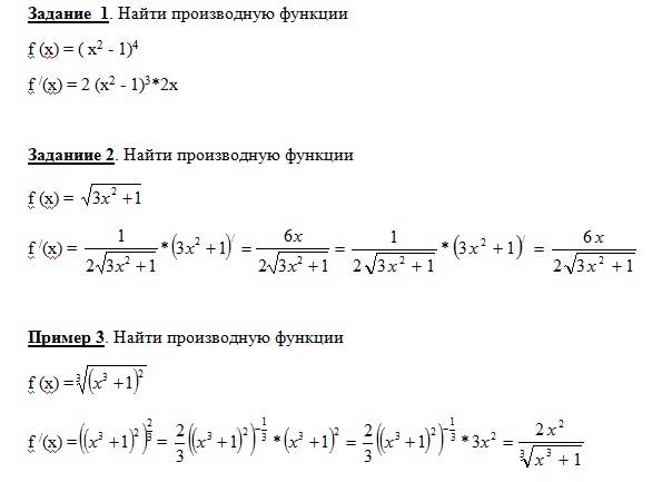 Задачи на производную проект