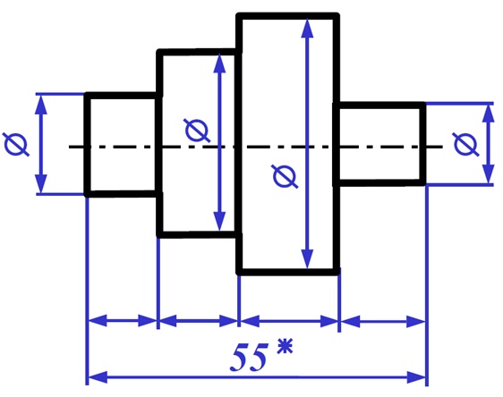 Размерная цепочка на чертежах по гост